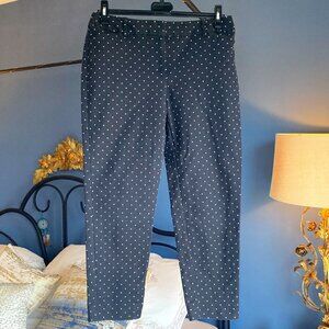Liz Claiborne Black w White Polka Dots Emma Stretchy Capris
